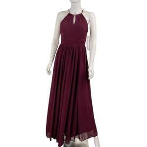 NWT! Bill Levkoff Julia Keyhole Neck Chiffon A-Line Gown Size: 4
